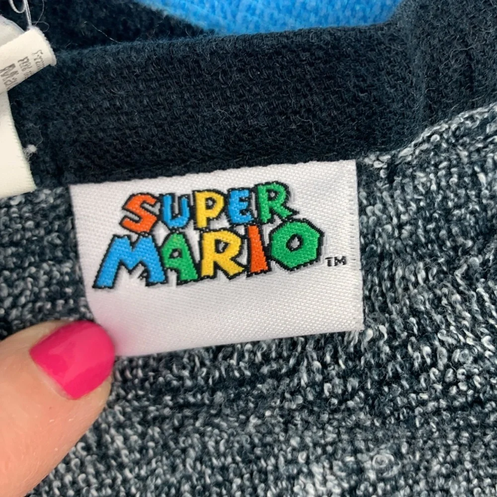 Nintendo Super Mario Bros colorful Blue Beach Towel Video game towel 27x52”